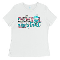 White dental assistant Ladies Tee - texasbilliewilder