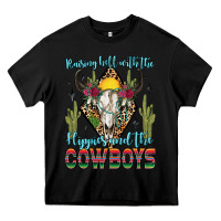 Black raising hell with the hippies and the cowboys Heavy Core Tee - Zillion Design Studio