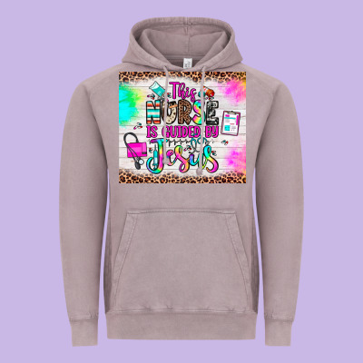 This Nurse Is Guided By Jesus Vintage Hoodie Designed By Jahusdesignshop