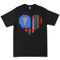 Black 4th of july nurse heart flag Premium Tee - texasbilliewilder