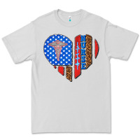 4th Of July Nurse Heart Flag Premium Tee | Teevron