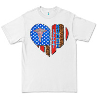 White 4th of july nurse heart flag Premium Tee - texasbilliewilder