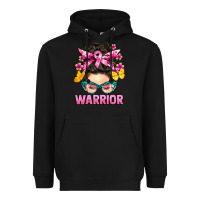 Black cancer warrior messy bun Heavyweight Hoodie - BarkalooDesign