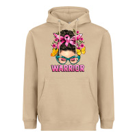 Mushroom cancer warrior messy bun Heavyweight Hoodie - BarkalooDesign