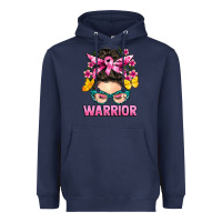 Navy cancer warrior messy bun Heavyweight Hoodie - BarkalooDesign