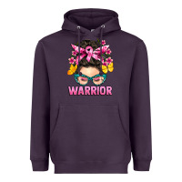 Plum cancer warrior messy bun Heavyweight Hoodie - BarkalooDesign
