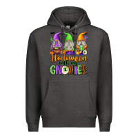 Charcoal Heather halloween with my gnomies Premium Hoodie - texasbilliewilder