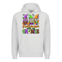 Dove Grey halloween with my gnomies Premium Hoodie - texasbilliewilder