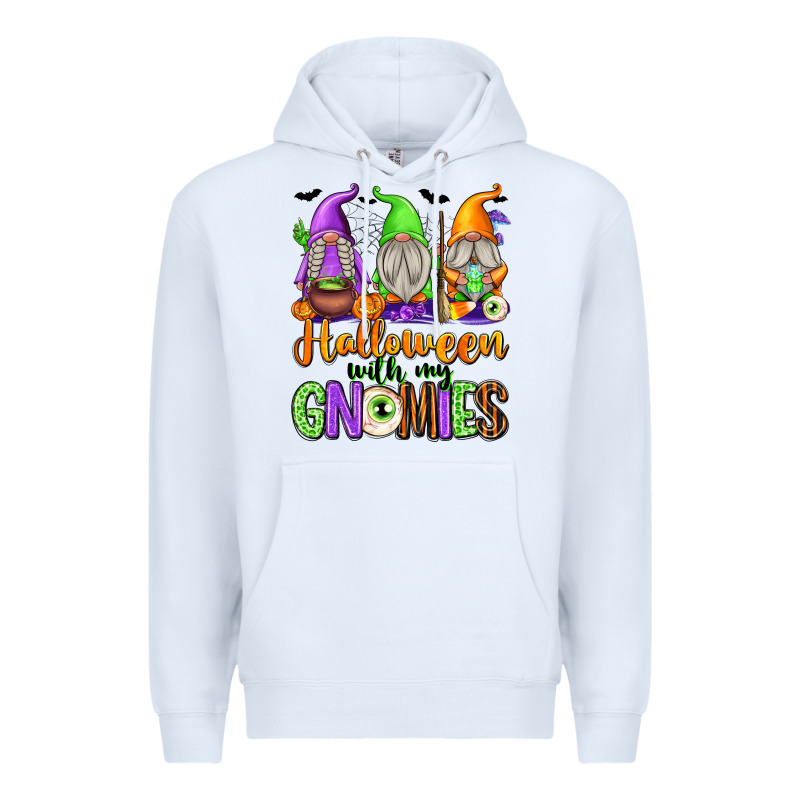 Halloween With My Gnomies Premium Hoodie by texasbilliewilder | Teevron