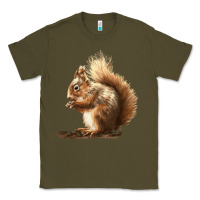 Army Green Squirrels Classic Tee - LillyAllenDesigns