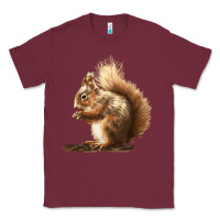 Burgundy Squirrels Classic Tee - LillyAllenDesigns
