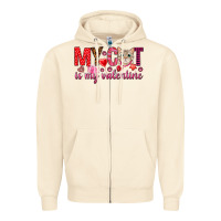 Sandshell my cat is my valentine Zipper Hoodie - NancyCooperArtShop