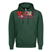 Sports Green my cat is my valentine Zipper Hoodie - NancyCooperArtShop