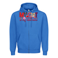 True Royal my cat is my valentine Zipper Hoodie - NancyCooperArtShop