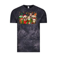 Cloud Black christmas cows coffee Vintage Tee - Jasminsmagicworld