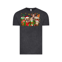 Vintage Black christmas cows coffee Vintage Tee - Jasminsmagicworld