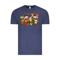 Vintage Denim christmas cows coffee Vintage Tee - Jasminsmagicworld