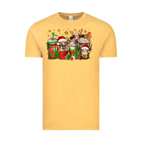 Vintage Mustard christmas cows coffee Vintage Tee - Jasminsmagicworld