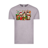 Vintage Zinc christmas cows coffee Vintage Tee - Jasminsmagicworld