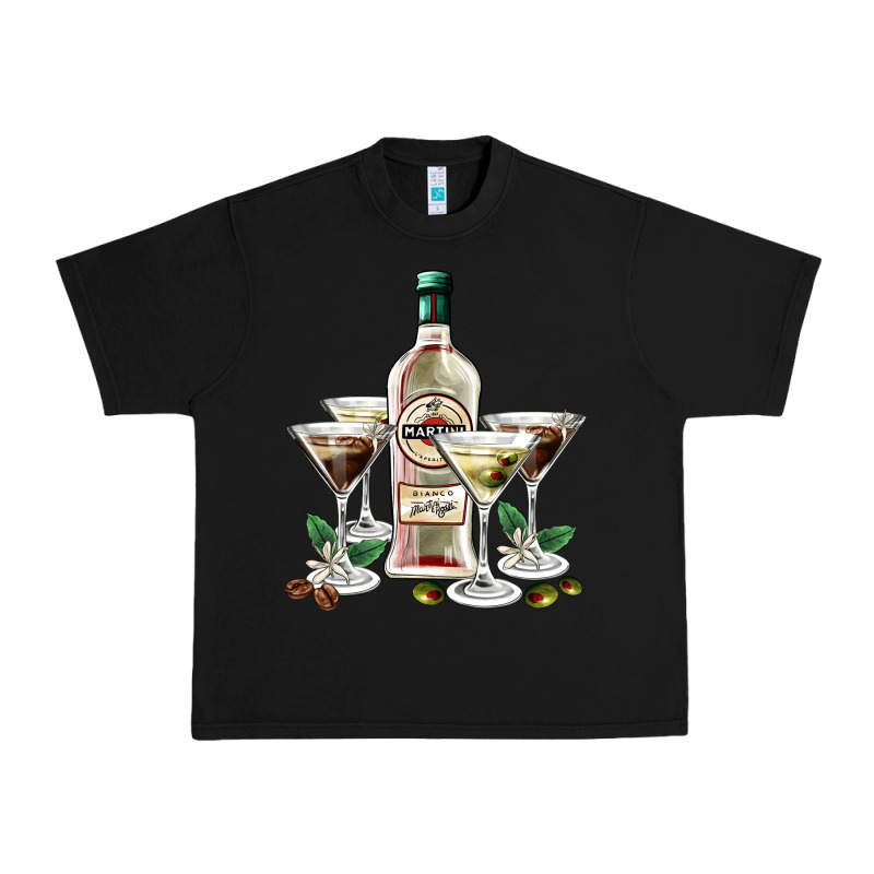 Martini Glasses And Martini Bottle Urban Heavy Tee by AdoDesignShop | Teevron