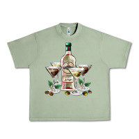 Oil Green martini glasses and martini bottle Urban Heavy Tee - AdoDesignShop