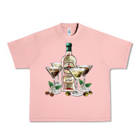 Salmon martini glasses and martini bottle Urban Heavy Tee - AdoDesignShop