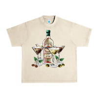 Sandshell martini glasses and martini bottle Urban Heavy Tee - AdoDesignShop
