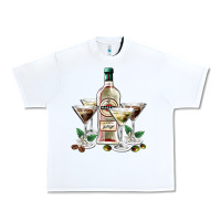 White martini glasses and martini bottle Urban Heavy Tee - AdoDesignShop