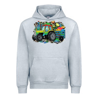 Heather Grey Autism farm tractor Urban Hoodie - CowGirlArtShop