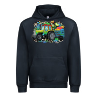 Navy Autism farm tractor Urban Hoodie - CowGirlArtShop