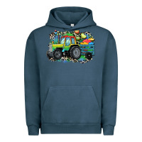 Pigment Midnight Navy Autism farm tractor Urban Hoodie - CowGirlArtShop