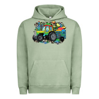 Pigment Oil Green Autism farm tractor Urban Hoodie - CowGirlArtShop