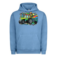 Pigment Pebble Blue Autism farm tractor Urban Hoodie - CowGirlArtShop