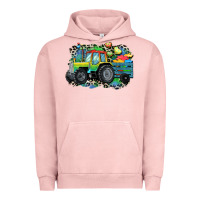 Pigment Salmon Autism farm tractor Urban Hoodie - CowGirlArtShop