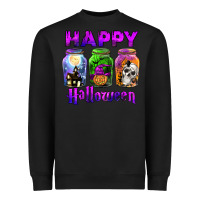 Black happy halloween Heavyweight Sweatshirt - JahusDesignShop
