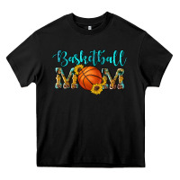 Black western leopard camouflage sunflowers glitter mom basketball Heavy Core Tee - Artiststas