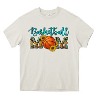 Cream western leopard camouflage sunflowers glitter mom basketball Heavy Core Tee - Artiststas