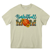 Western Leopard Camouflage Sunflowers Glitter Mom Basketball Heavy Core Tee | Teevron