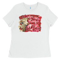 White Valentine's day you moo ve me charolais cow Ladies Tee - RanaPortraitStore