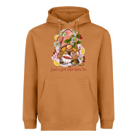Meerkat just a girl who loves tea gnome Heavyweight Hoodie - BarkalooDesign