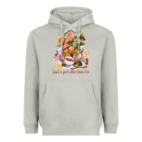 Moon Dust just a girl who loves tea gnome Heavyweight Hoodie - BarkalooDesign