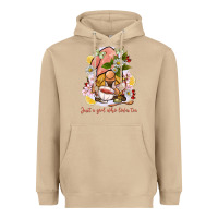 Mushroom just a girl who loves tea gnome Heavyweight Hoodie - BarkalooDesign