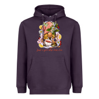 Plum just a girl who loves tea gnome Heavyweight Hoodie - BarkalooDesign