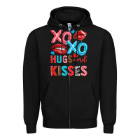 Xo Xo Hugs And Kisses Zipper Hoodie | Teevron