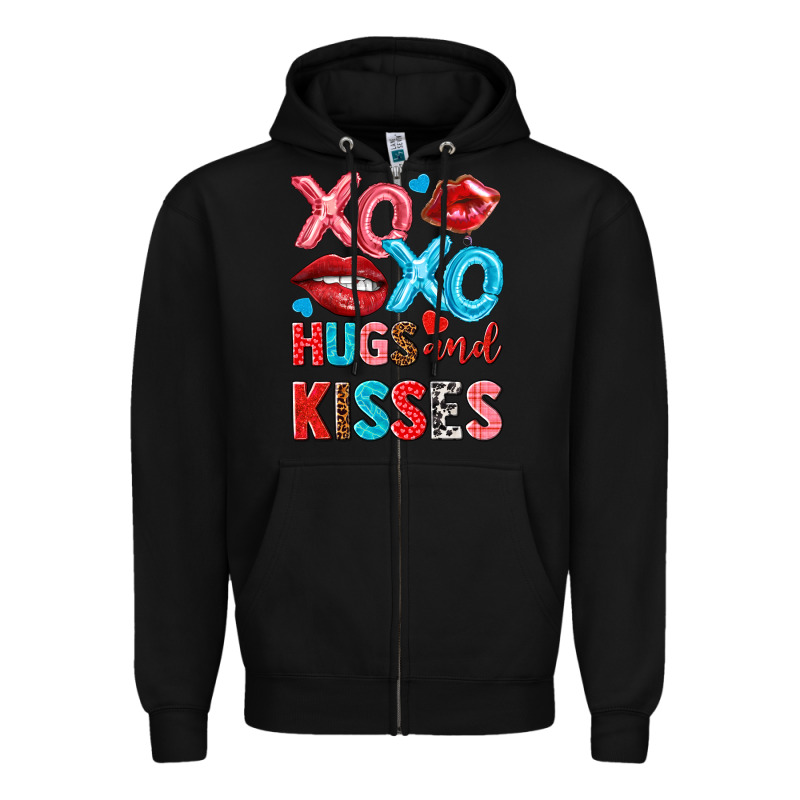 Xo Xo Hugs And Kisses Zipper Hoodie by NancyCooperArtShop | Teevron
