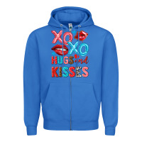True Royal xo xo hugs and kisses Zipper Hoodie - NancyCooperArtShop