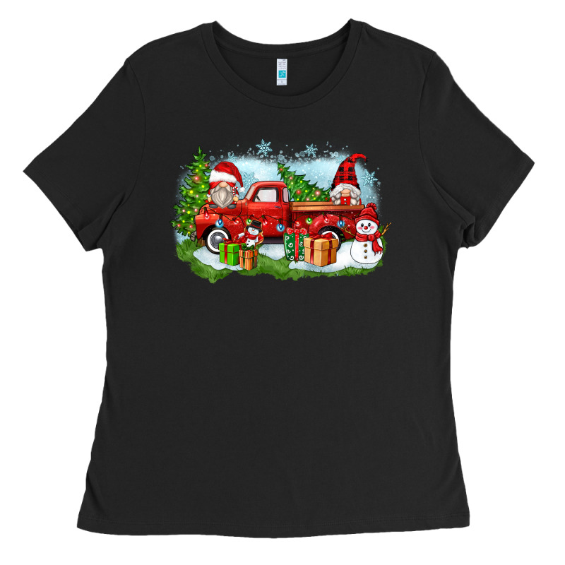 Christmas Gnomes Truck Ladies Tee by Zillion Design Studio | Teevron