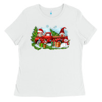 White Christmas gnomes truck Ladies Tee - Zillion Design Studio