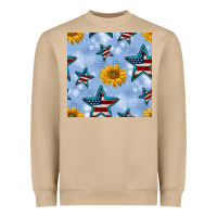 Mushroom patriotic stars and sunflower Heavyweight Sweatshirt - BundleAndBundleShop