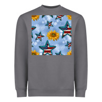 Storm patriotic stars and sunflower Heavyweight Sweatshirt - BundleAndBundleShop